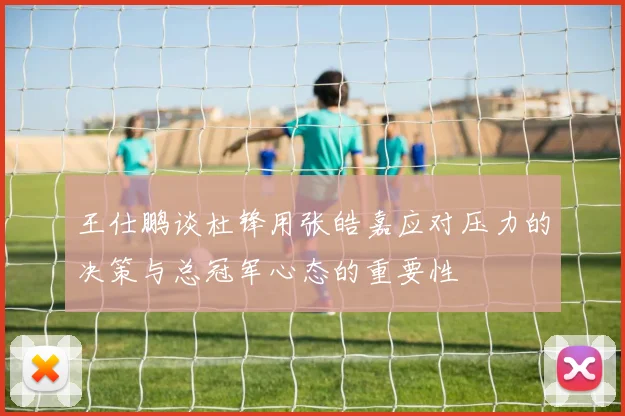 王仕鹏谈杜锋用张皓嘉应对压力的决策与总冠军心态的重要性