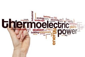 Thermoelectric power word cloud concept