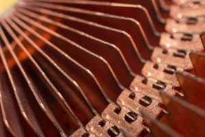 Close up of CPU computer heat sink.