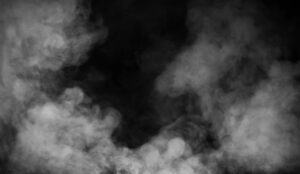 Abstract smoke misty fog on isolated black background. Texture overlays. Design element.