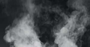 vapor steam rising over black background, wide photo